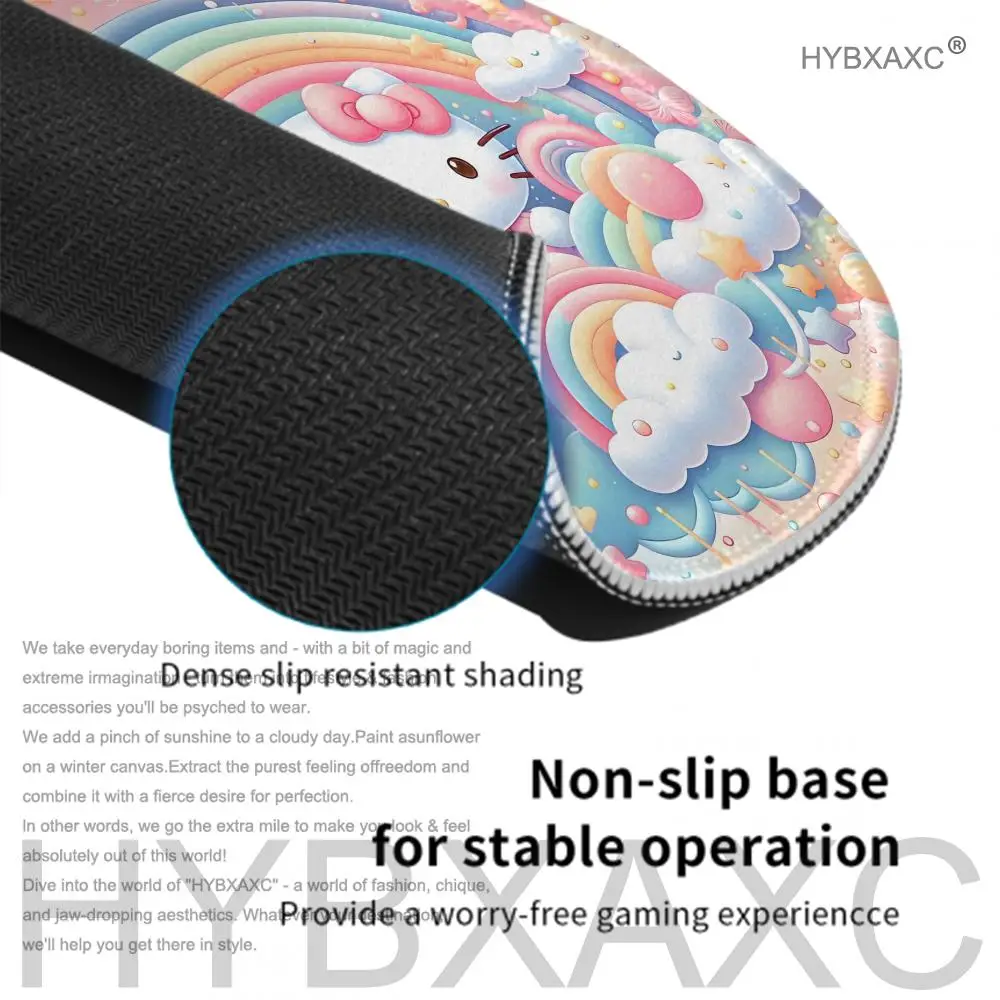 لوحة ماوس ألعاب هالو كيتي كارتونية لطيفة باللون الوردي XS لوحة ماوس صغيرة لألعاب الكمبيوتر المكتبي لتزيين سطح المكتب بساط الماوس المكتبي