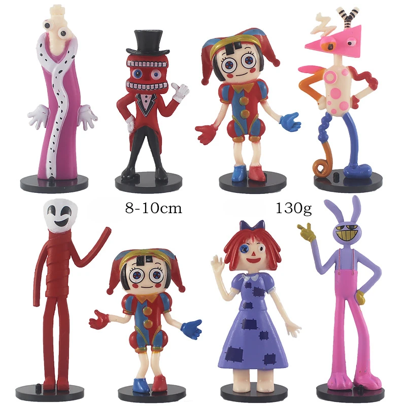 

8-12Pcs Set The Amazing Digital Circus Figure Toy Pomni Jax Kinger Action Figure Model Figurine For Kid Xmas Gifts