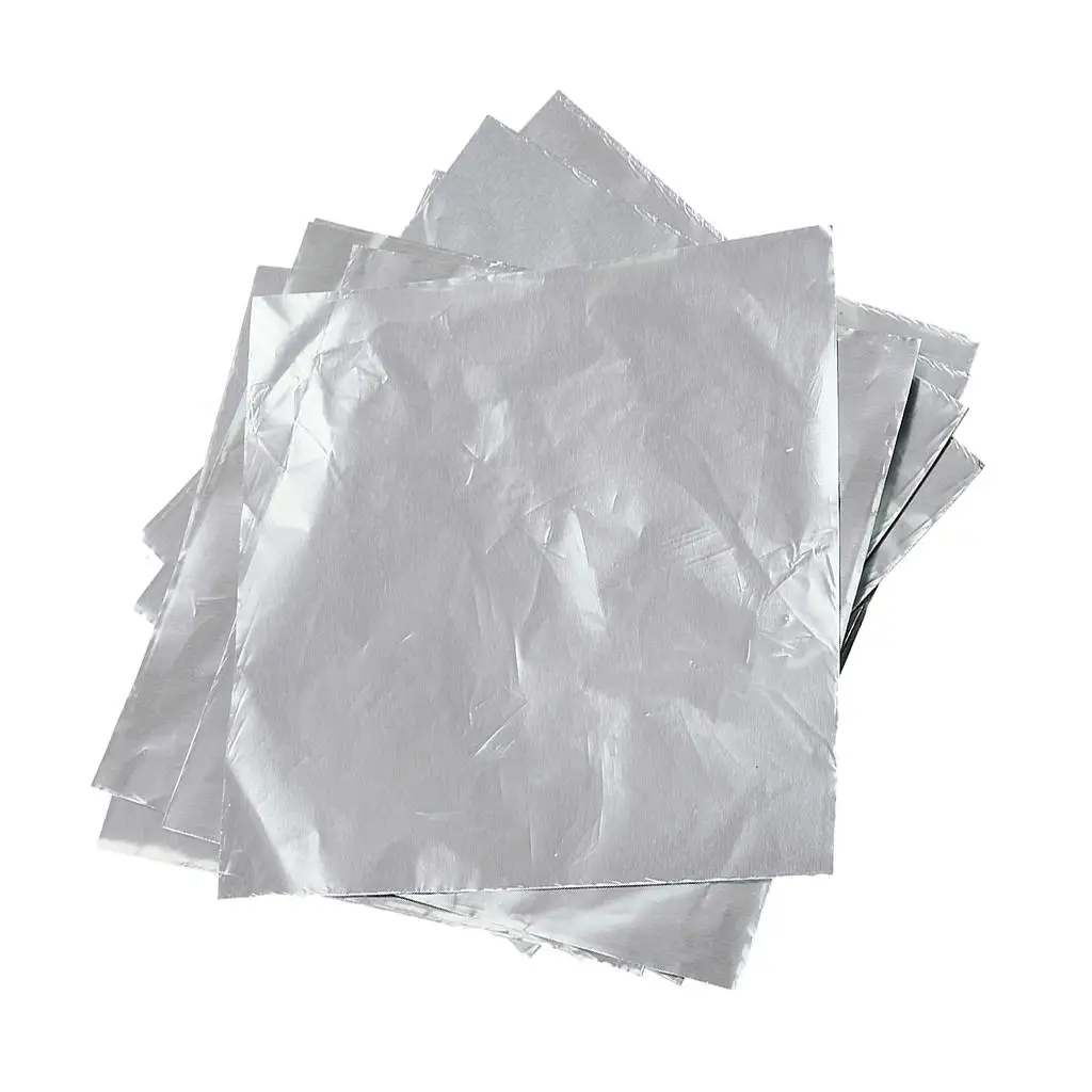 Food Foil Chocolate Candy Wrappers Square Sheets for Birthday Party Decor and DIY Craft Projects