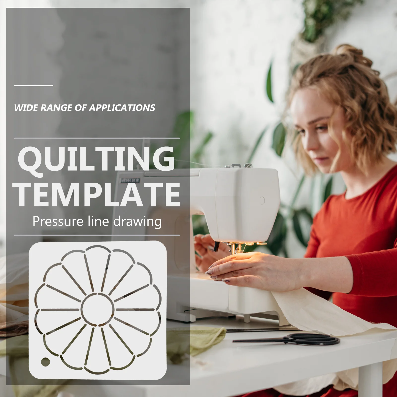 

6Pcs Patchwork DIY Tool Flower Design Quilting Templates Reusable Sewing Stencil for Handmade Craft and Embroidery