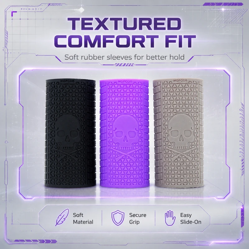 Stretchy Rubber Hand Holding Sleeve Ergonomic Anti-slip Surface Vibration Damping Durable Daily Use Protective Hand Cover