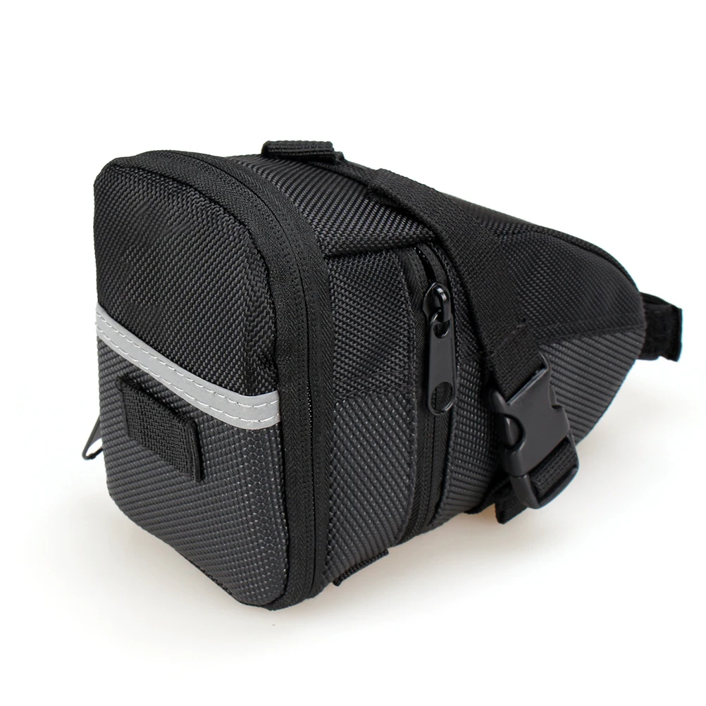 

Bike Saddle Bag Shockproof Seat Storage Pouch Reflective Rear Light For Cycling Mountain Bikes Outdoor Use