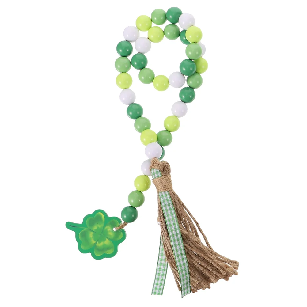 

1Pcs Acrylic Bead Four Leaf Clover Tassel Hanging Pendant Wall Hanging Decor Decorative Bead String Garland Ornament