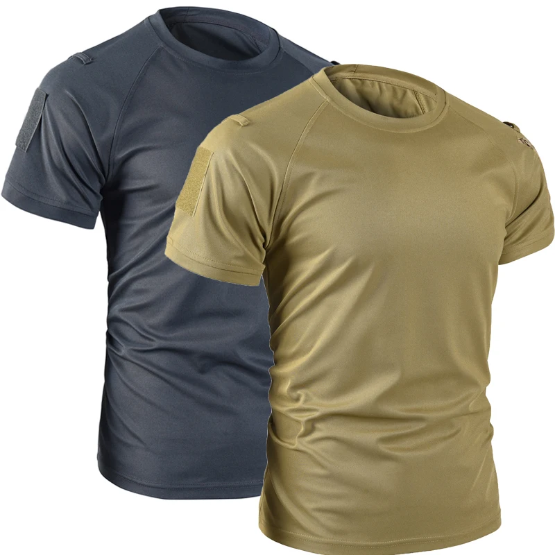 الرجال الصيف سريعة الجافة تي شيرت التخييم التنزه الرحلات رياضة الصيد تنفس البلوز تسلق قمصان البضائع غير رسمية حجم كبير #1