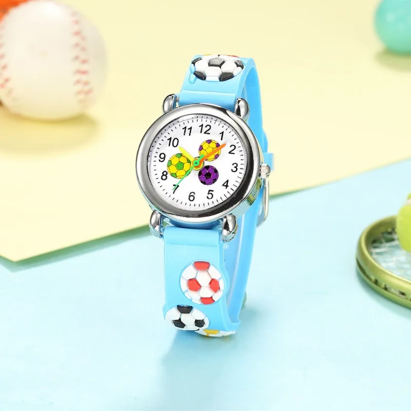 Cute Kids Watches Boys Watches Child Sport Wristwatches Children Football Cartoon Pattern Quartz Clock Gift for Girls Relogio