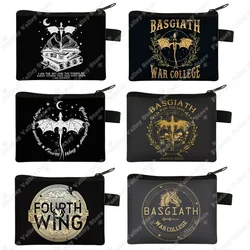 Monedero de cuarta ala, cartera universitaria Basgiath War, tarjetero para auriculares, Dragon Rider, monedero violeta, sorrengirl