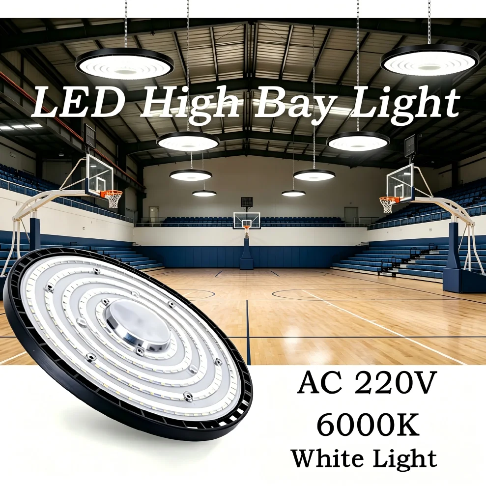 超高輝度ufo型ledハイベイライトip65防水6000k-ac220v-100w-150w-200w倉庫工場ガレージ用商業照明