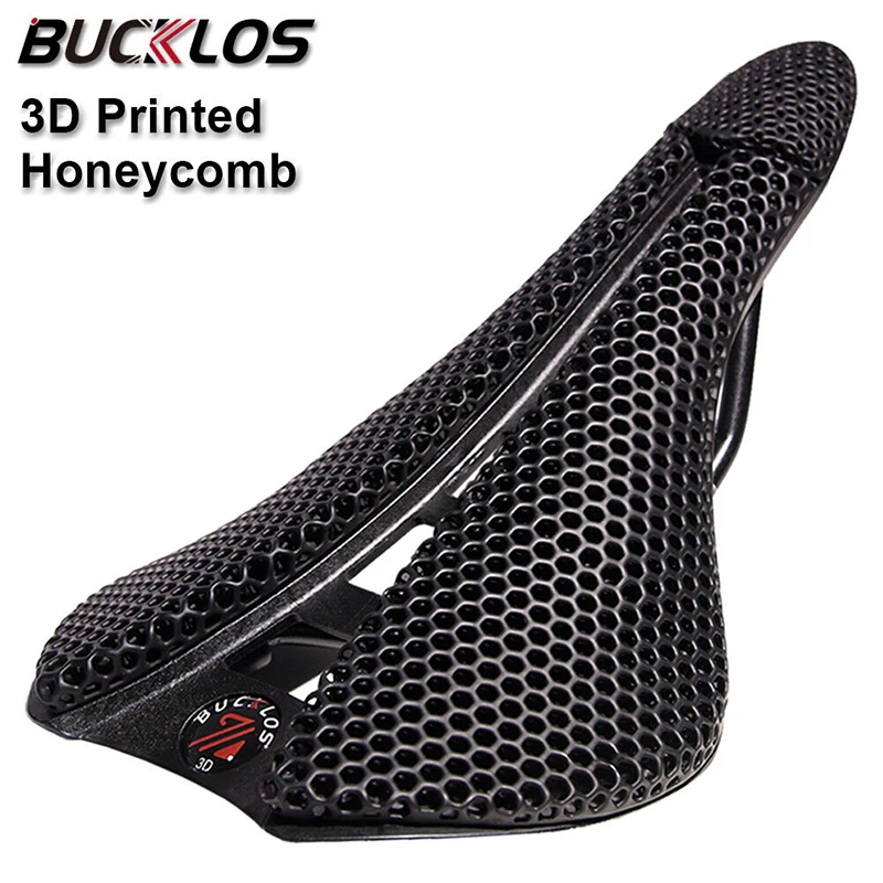 

BUCKLOS 3D Printed Bicycle Saddle Honeycomb Bike Seat Cushion Hollow Breathable Road MTB 3D Seat 240*135mm Bike Saddle