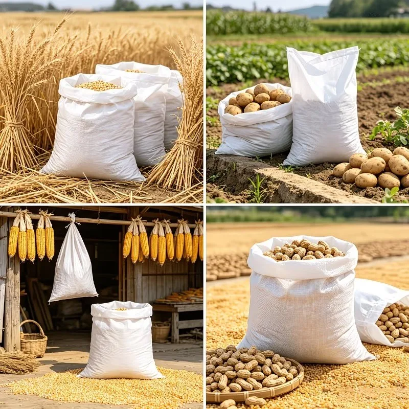 Moon 07-30 13:11:08 9/17Pcs Blank Polypropylene Feed Bags, + Matching Tie Straps, Farm Livestock Feeding Feed Bags, 55.12 Lbs Heavy-Duty Flood Control Sandbags, Large Capacity Storage Bags, Suitable for Farm Feeding, Feed Packaging, Flood Control, Construction Waste, Feed Packaging, Moon. 07-30 13:18:48 Washing Machine Passed
