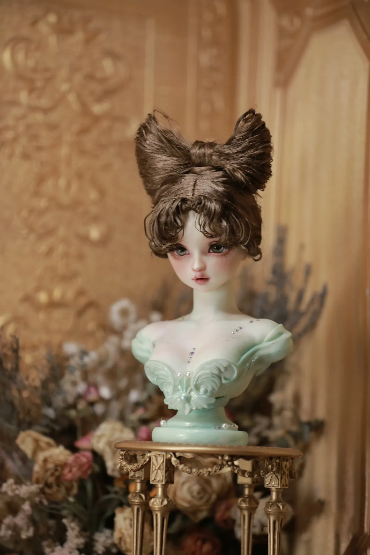 

European style high bow wig BJD doll wig, 1/3 doll imitation mohair styling hair free shipping