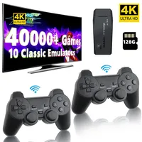 2025 New Video Game Sticks M8 Console 2.4G Dual Wireless Controller Game Stick 4K 10000 Games 64GB Retro Game for Christmas Gift