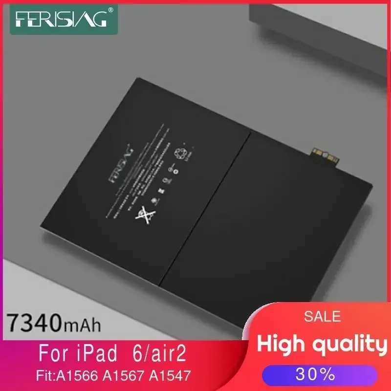 

FERISING 100% New OEM Tablet Battery For iPad 6 Air 2 A1566 A1567 A1547 iPad6 bateria Polymer Batarya Replacement battery