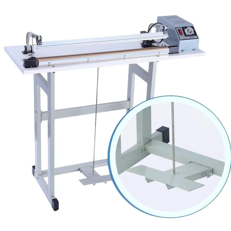 Vertical foot-pedal film plastic bag continuous heat sealing machine Small shrink film sealing and cutting machine