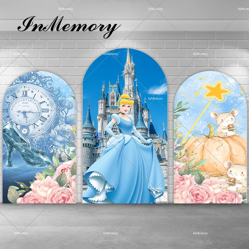 

Castle Princess Cinderella Arch Backdrop Cover Girls Baby Shower Birthday Party Chiara Backgrounds Photo Prop Supplier