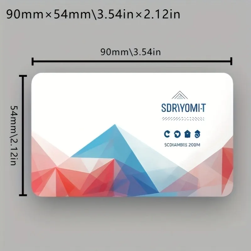 Custom Rounded Corner Business Cards 500pcs - Modern Geometric Design, Custom Logo Pro Print for Small Business