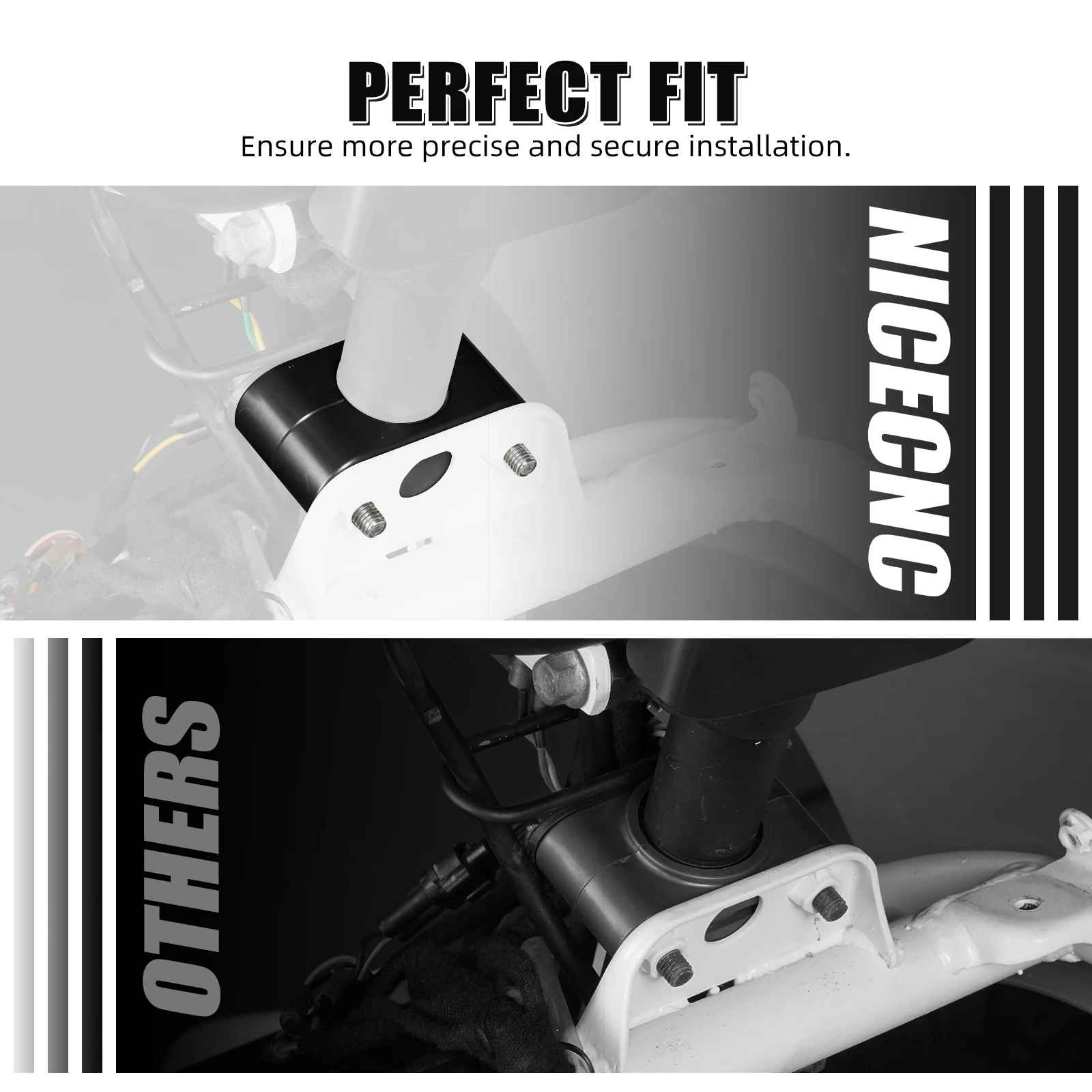 NICECNC Lenkstangenbuchse aus Aluminium für Yamaha Blaster 200, Yamaha Raptor 660 700, YFZ450, Banshee, Warrior 350 Zubehör – Detail 7