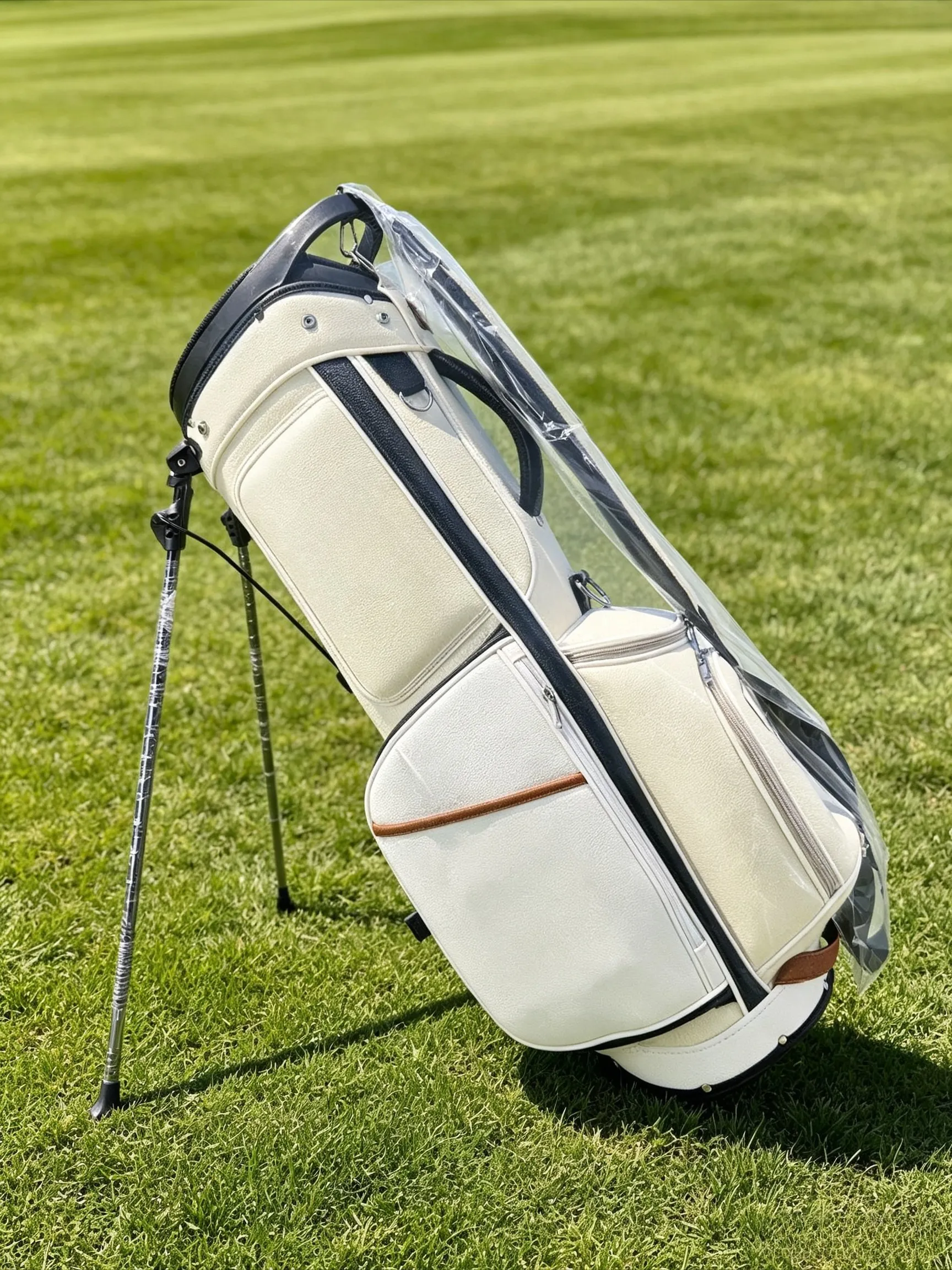 Golf Stand Bag, Universal Golf Club Bag for Men Women, Trendy Single Shoulder Bag, Golf Carry Bag with Clear Hat Gift view 3
