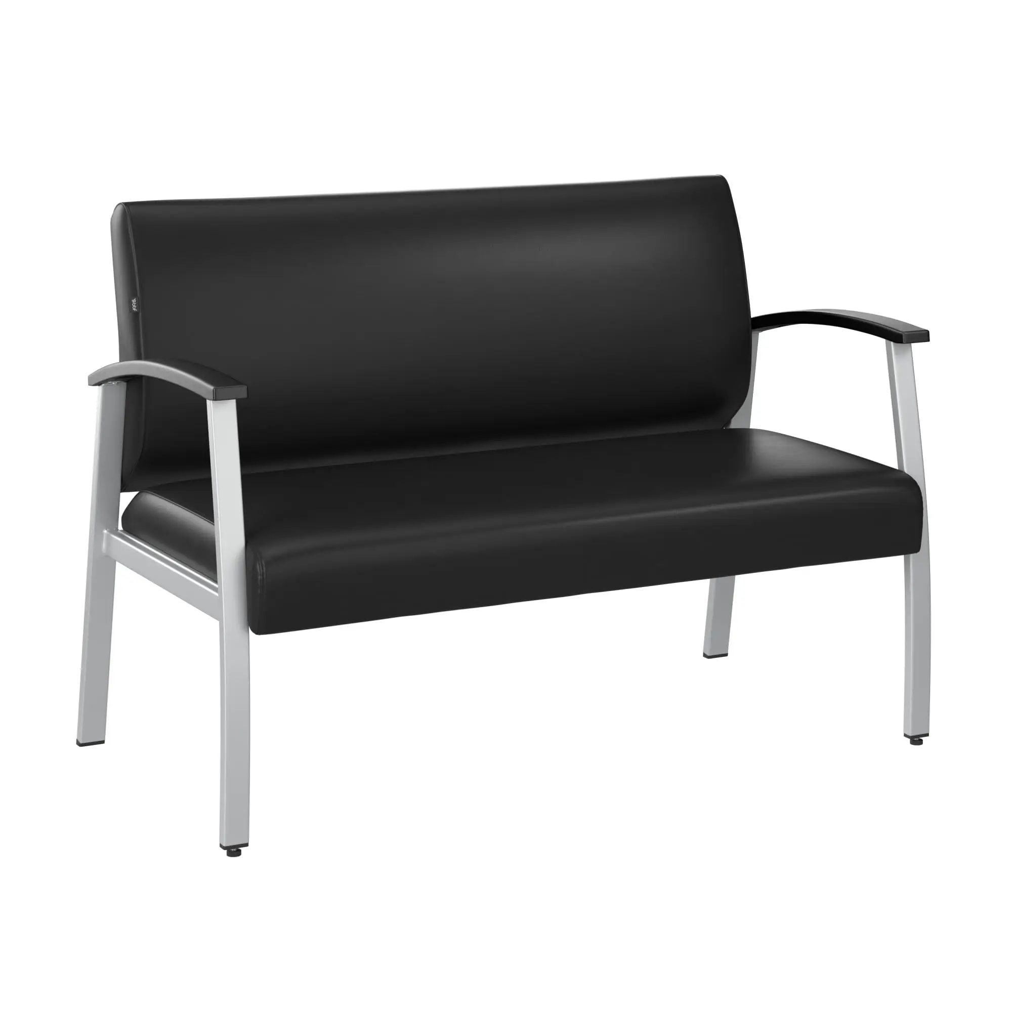 

Black Vinyl Armchair For Office Lobby Waiting Room Seating