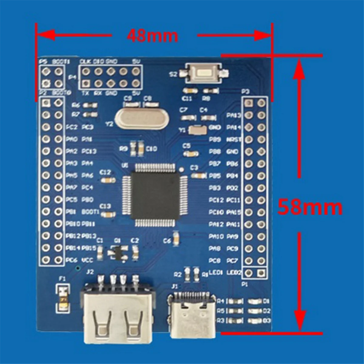 Mini placa de desenvolvimento multifuncional, portátil, conveniente, RISC-V placas acumuladoras, CH32V103R8T6