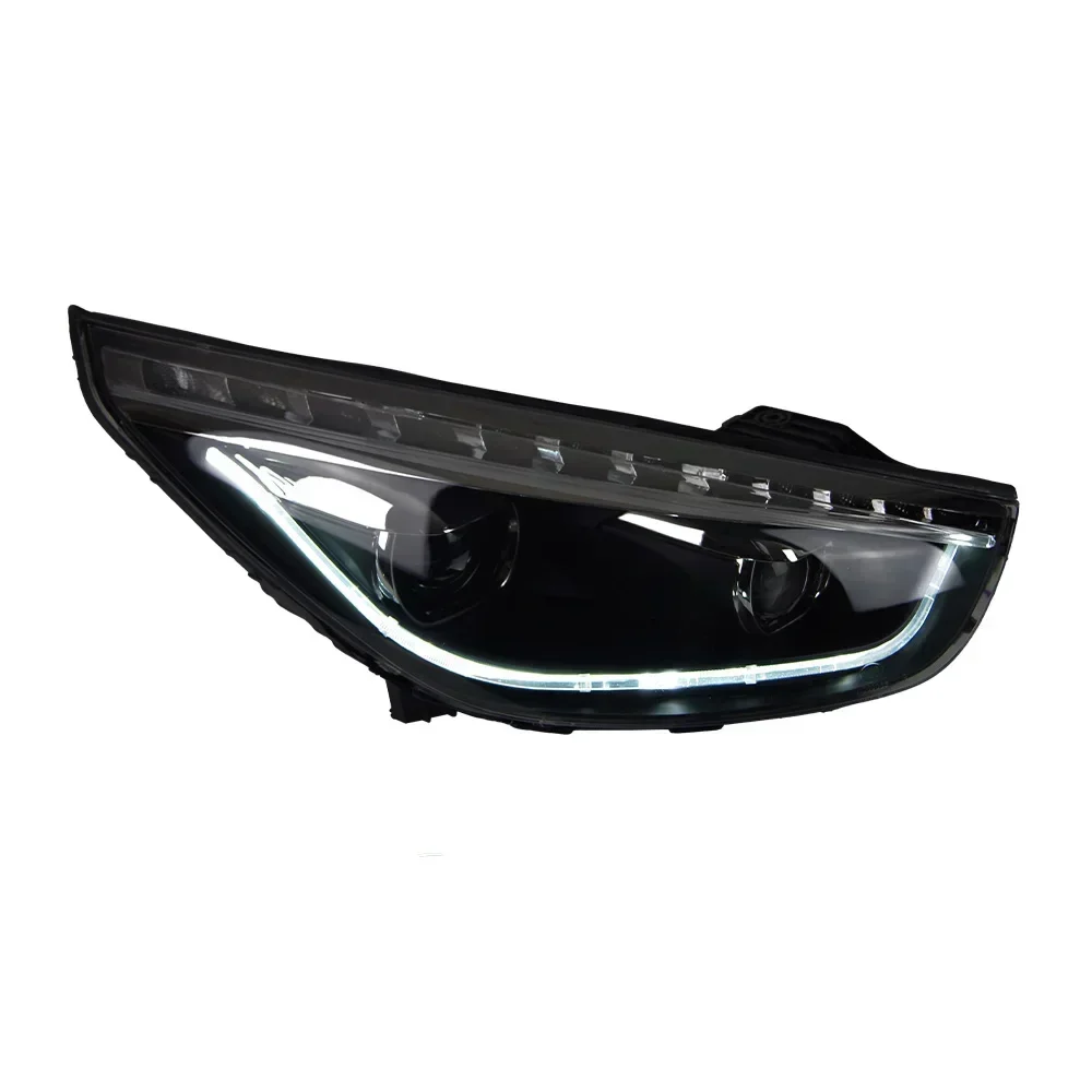 

STLFCar Lights for IX35 Headlight Projector Lens Tucson Dynamic Signal Head Lamp LED Headlights Drl Automotive Accessory