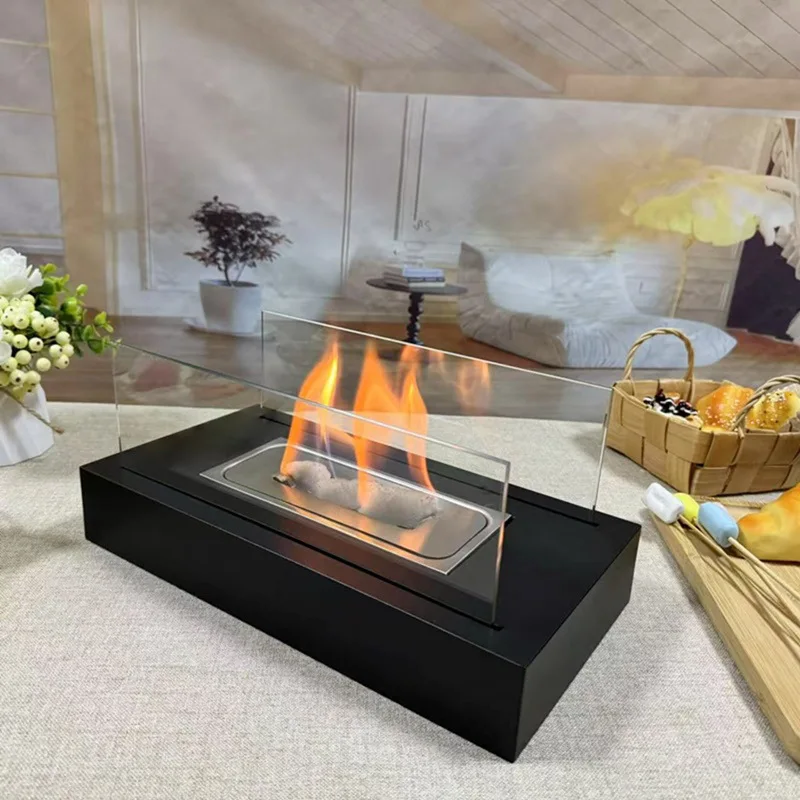 Portable Tabletop Fireplace Heater Mini Stove Indoor Decorative Atmosphere Furnace For Household Living Room Desktop Warm