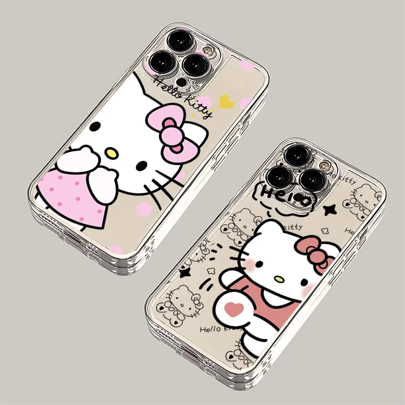 Hello Kitty Cute Anime Foe Vivo Y100 Y78 Y77 Y76S Y75 Y73 Y55 Y52S Y36 Y33 Y28 Y27 Y21 Y19 Y18 Y17 Transparent Phone Case