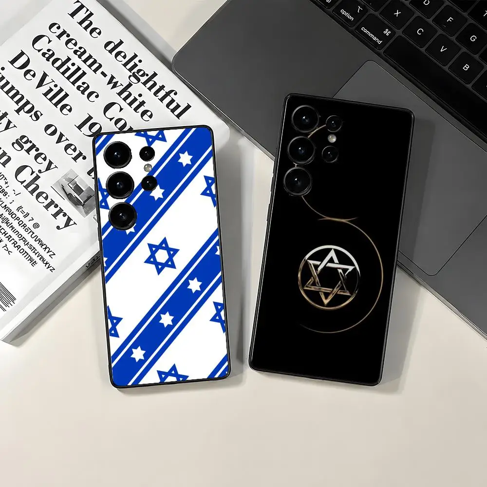 David Jewish Star Symbol Phone Case For Samsung Galaxy S26 S25 Ultra Plus Phone Case Satin Glossy Colorful Protective