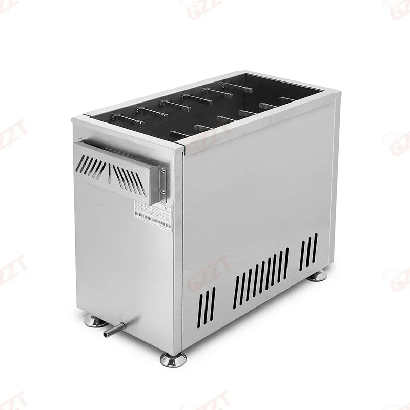 12 Hooks Gas Commercial Cheese Hot Dog Fryer Machine Electric Deep Fryer Korean Cheese Hot Dogs oil corn dog deep fryer