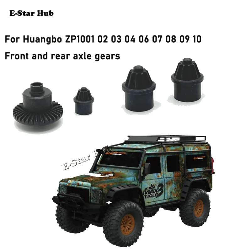 Engranajes de eje delantero y trasero de coche RC para Huangbo ZP1001, 02, 03, 04, 06, 07, 08, 09, 10, accesorios de Metal, piezas de actualización, coche Crawler Rc, camión