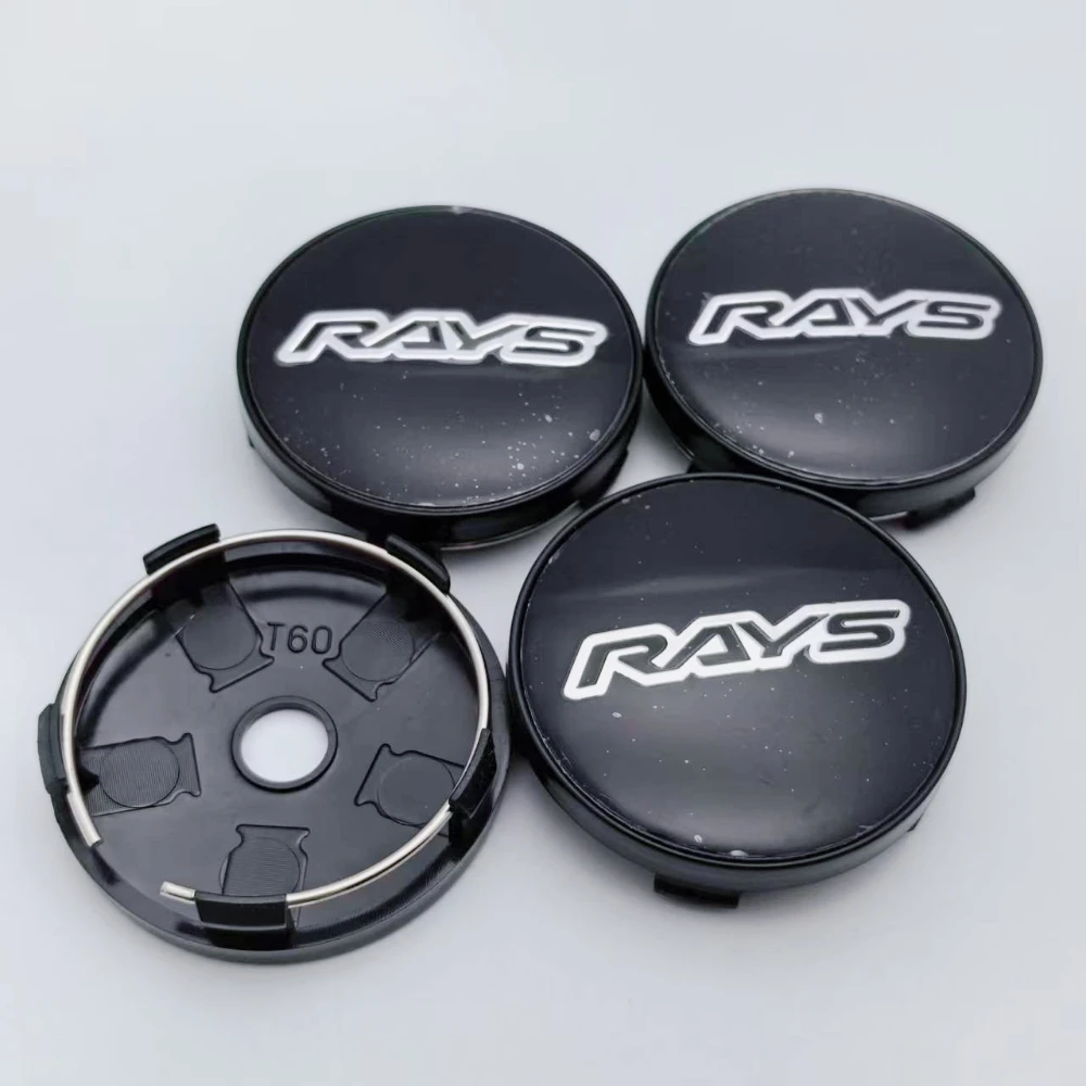

4pcs OD 60MM Clips 56MM Rays Logo Emblem Car Wheel Center Caps Wheels Hub Cap Rim Hubcaps Dust Cover Replacement Car Accessories