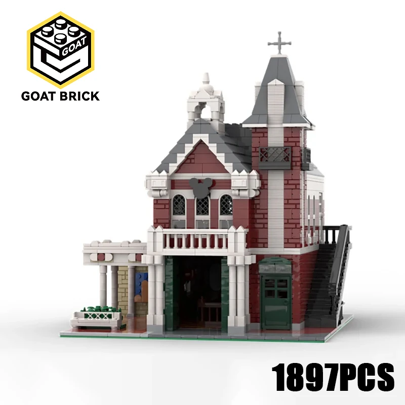 

Строительные блоки Moc, американская главная улица, роскошный отель, технология, модульные кирпичи, модель, подарки, рождественские игрушки, наборы «сделай сам», сборка
