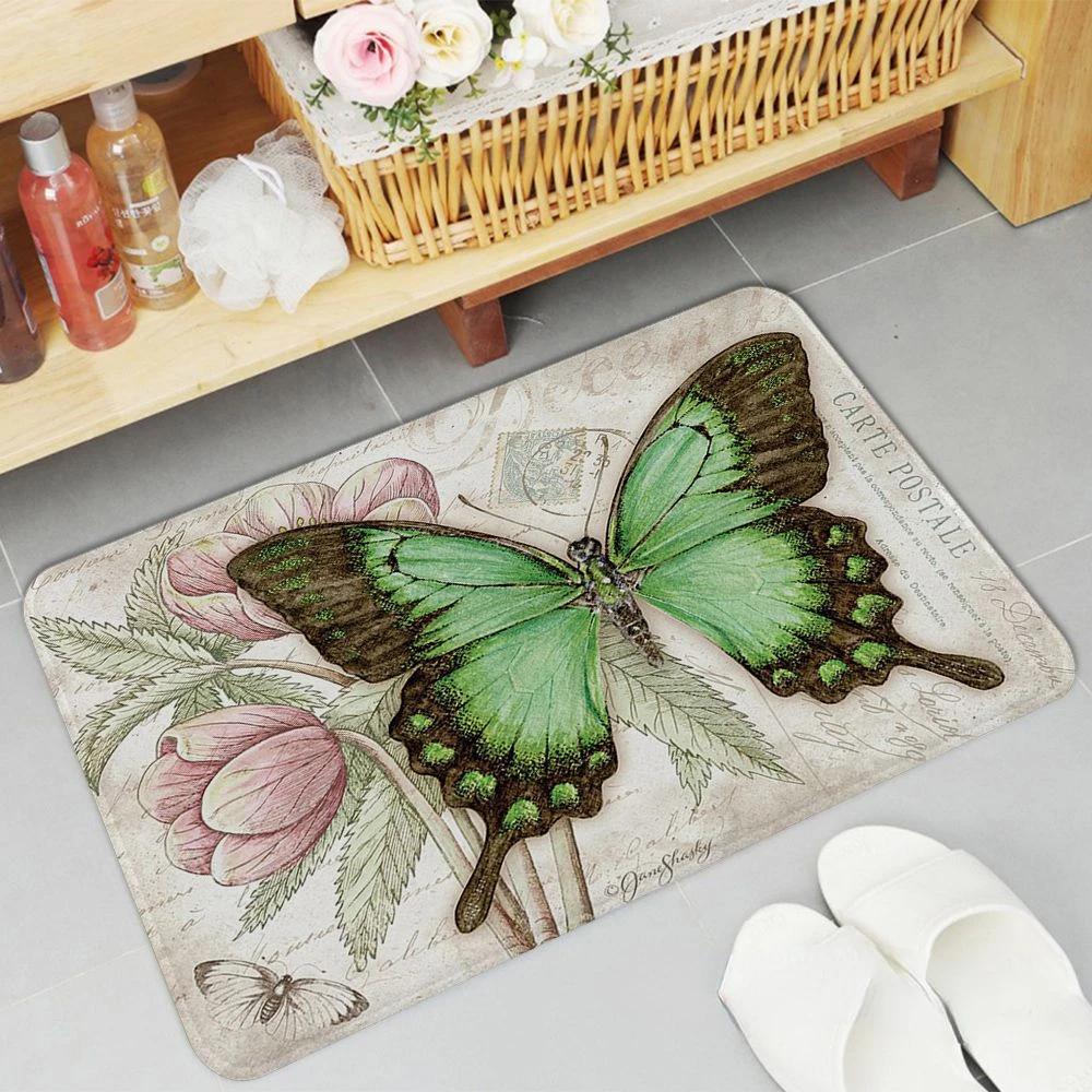 Home Decor Entrance Door Mat Flower Pastoral 3D Printed Carpet Living Room Rugs Furry Mat Carpet In The Bedroom Bath Mat Tapis