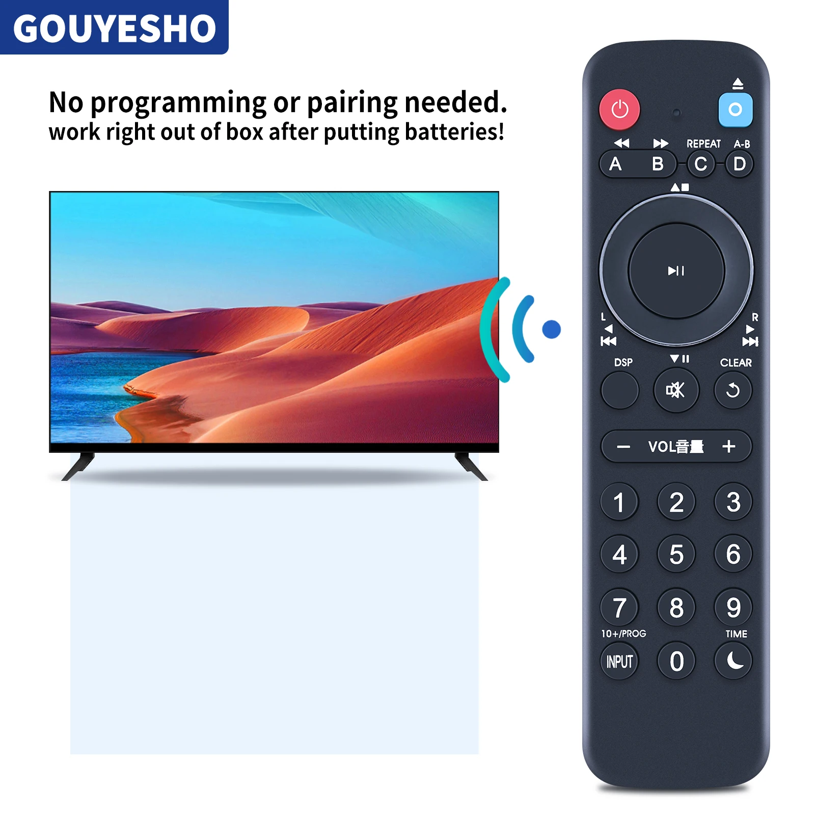 New Remote Control for Yamaha Bookshelf CD Receiver CRX-330 WQ45460 MCR-330 MCR-230