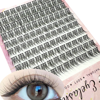 1/box 120 Bundles Mink False Eyelashe Natural Russian 3D laes Individual Eyelash extension cluster makeup tool wholesale lashes
