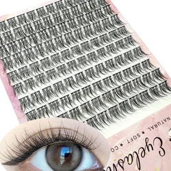 1/box 120 Bundles Mink False Eyelashe Natural Russian 3D laes Individual Eyelash extension cluster makeup tool wholesale lashes