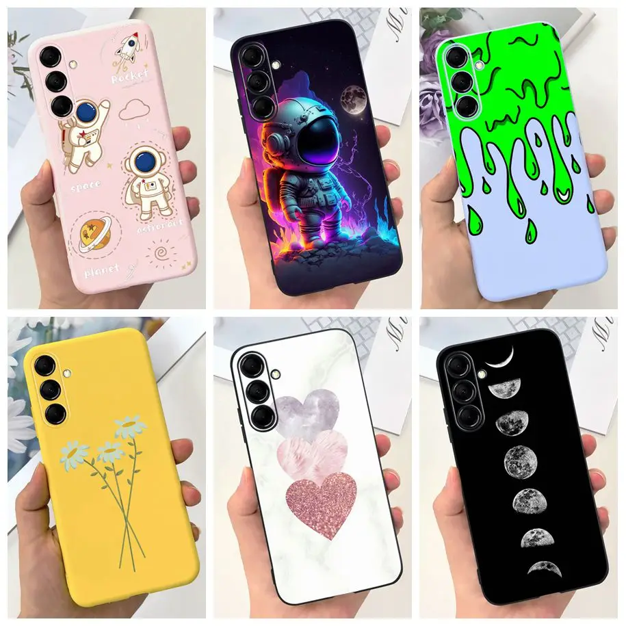 For Samsung Galaxy A24 4G Case SM-A245F Phone Cover Cute Astronaut Soft Silicone Cases For Samsung A24 A34 Funda SM-A346B Bumper