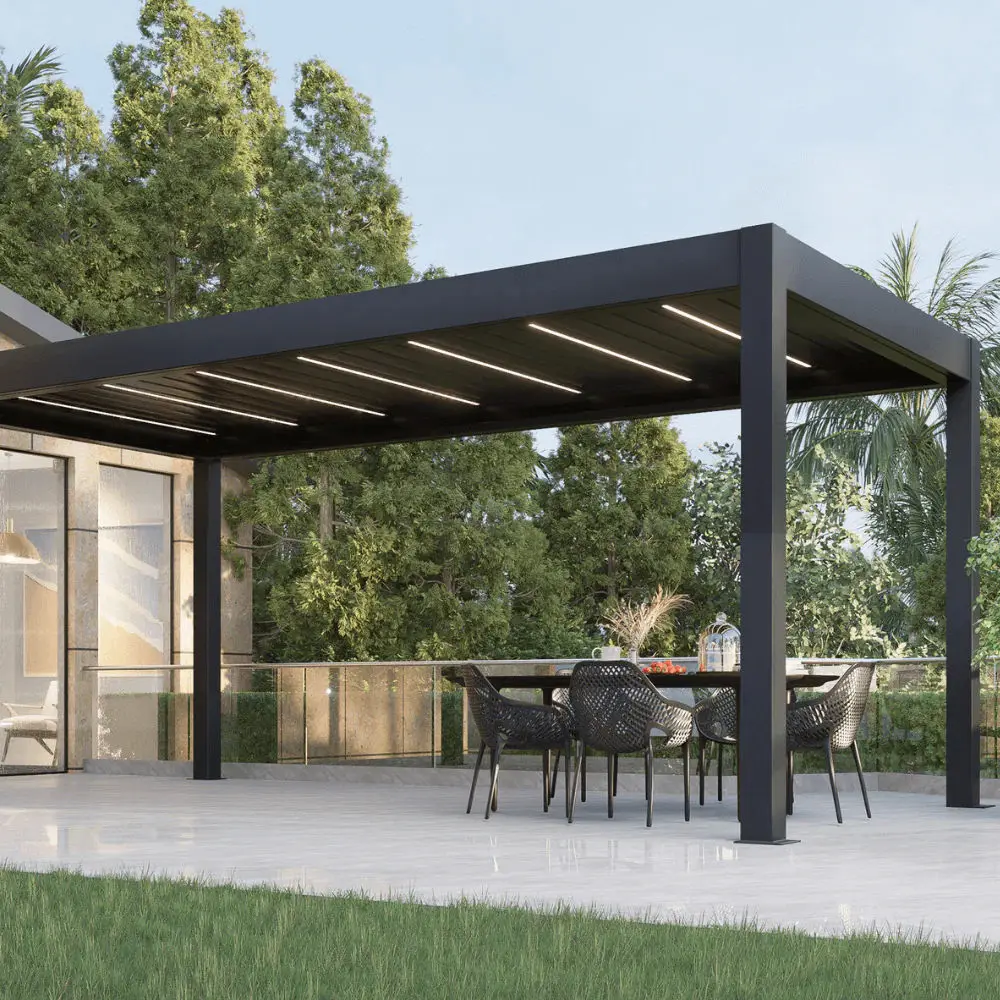 

Aluminum Outdoor Garden Gazebo Retractable Waterproof Heavy Duty Construction Leisure Pavilion Suitable for Various Scenarios