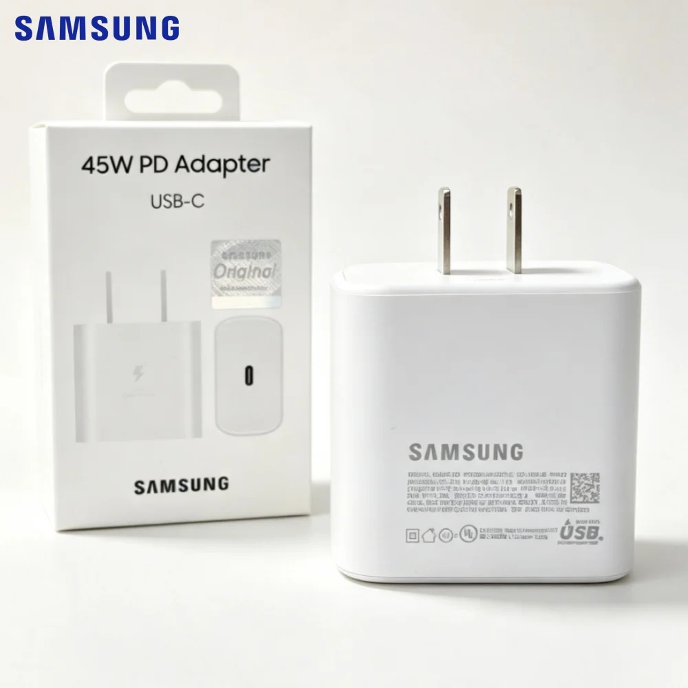 45W Super Fast Charging 2.0 US Plug PD Type‑C Wall Charger Adapter For Samsung Galaxy S26 S25 S24 S23 Ultra Z Fold Z Flip 7 6 5