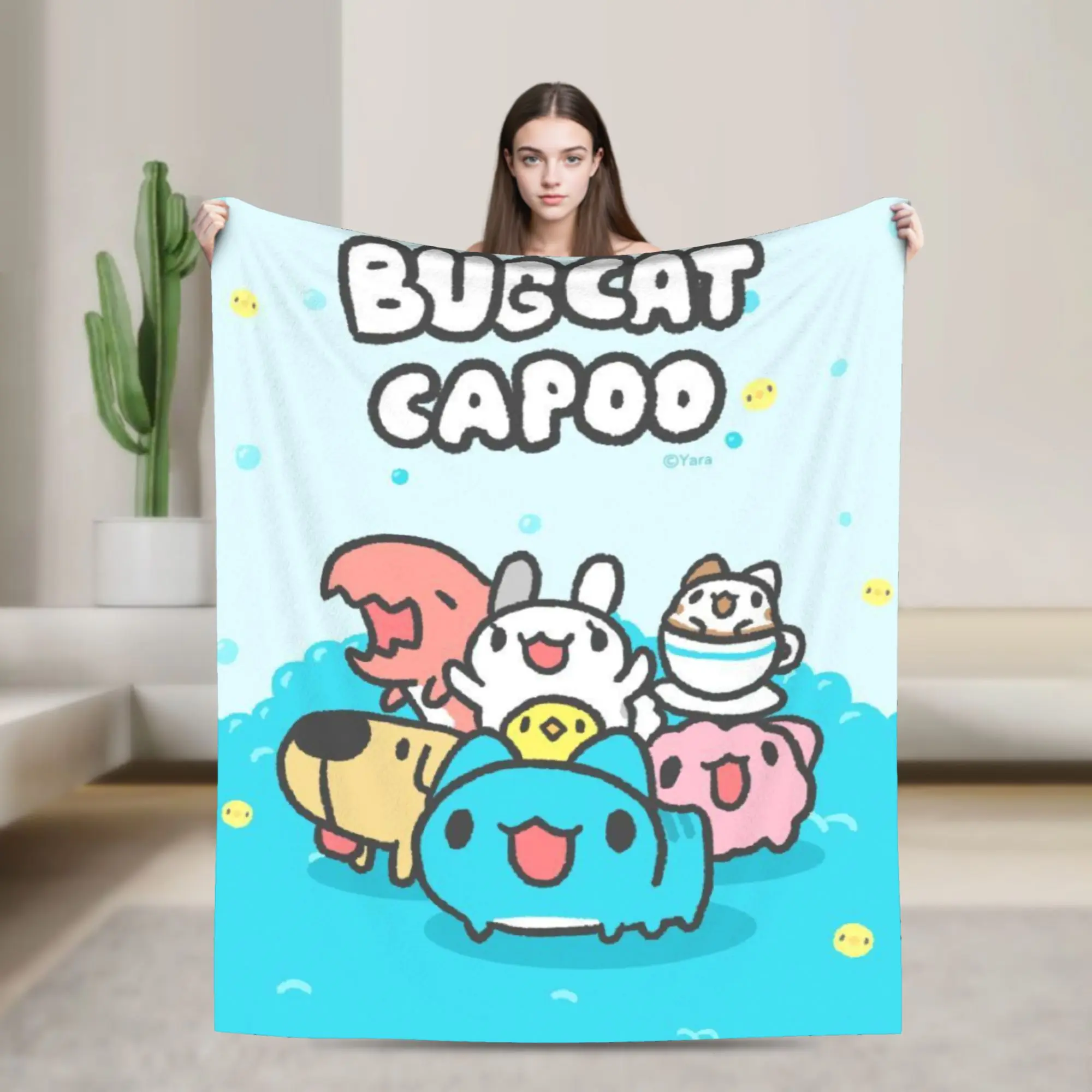 

Bugcat Capoos мультфильм шесть ног синий кот одеяло фланелевое уютное мягкое одеяло для постельного белья одеяло
