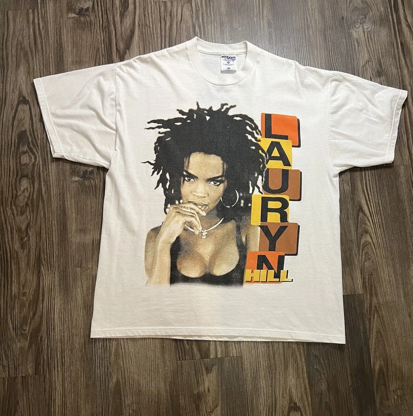 Vintage 1999 Tour Lauryn Hill Shirt Short Sleeve White