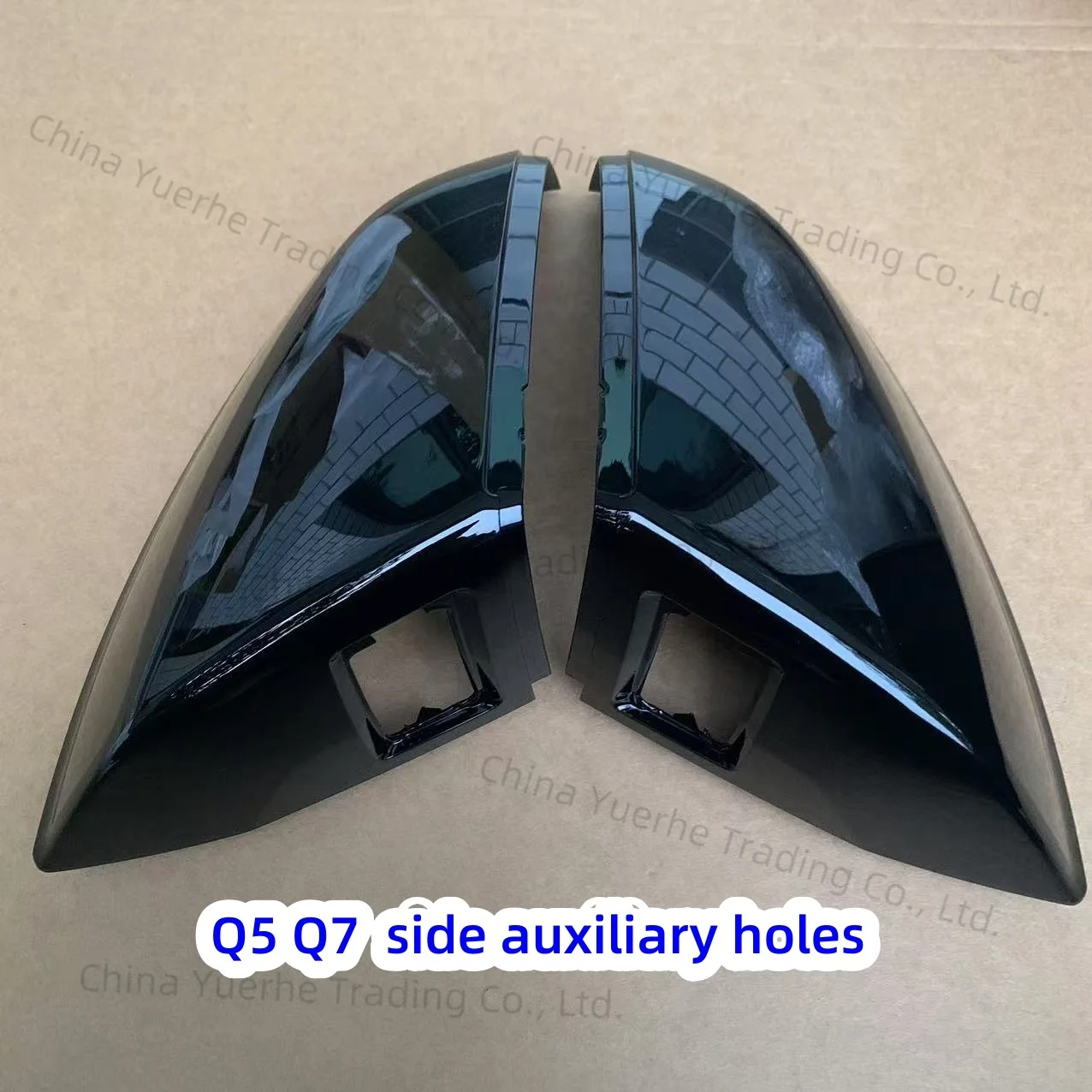 OEM لأودي Q3 Q2 A3 S3 8Y A4 A5 S4 S5 B9 Q5 2017-- Q7 2016- طلاء البيانو الأسود مرآة الرؤية الخلفية قذيفة العمياء مرآة مساعدة #6