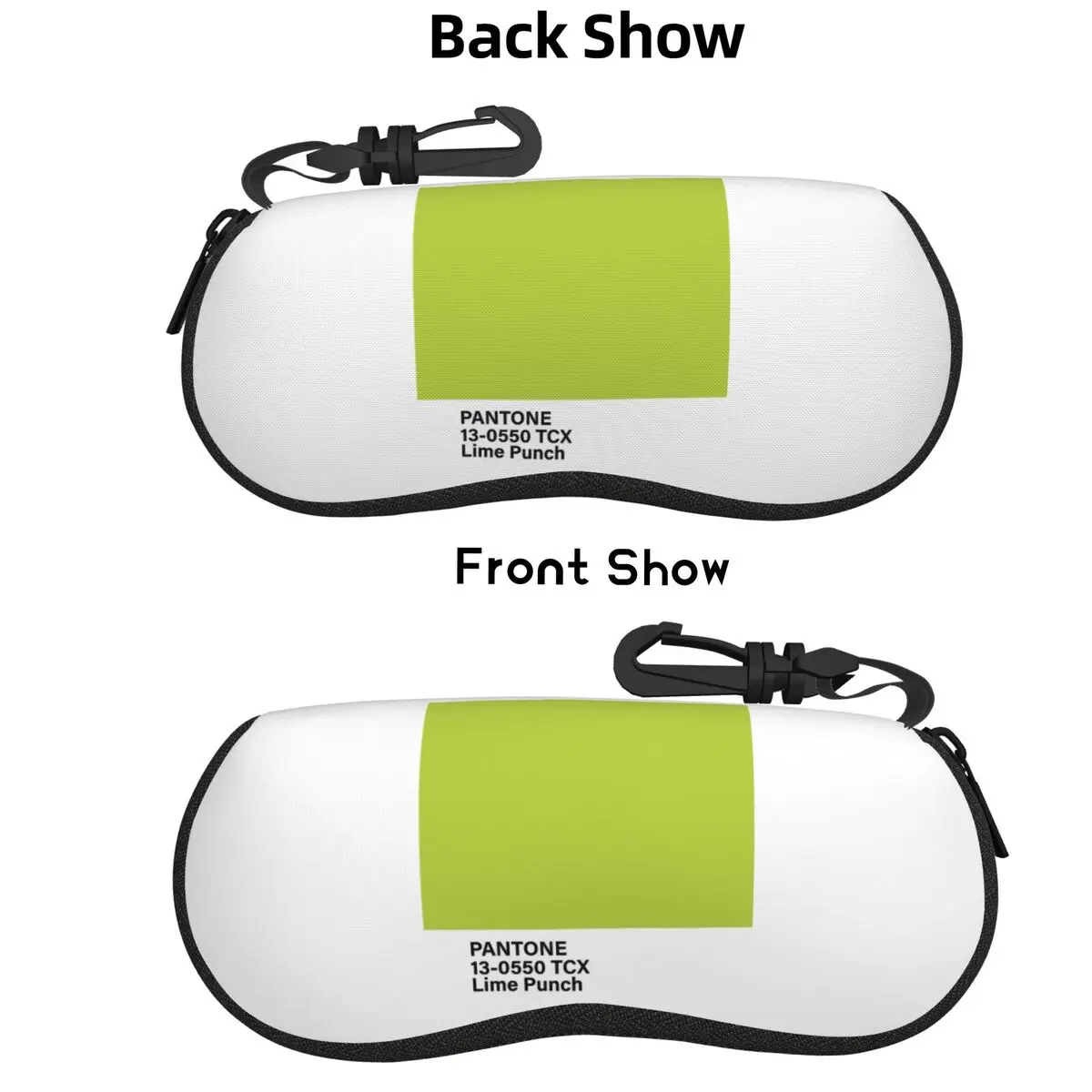 

Pantone 13-0550 TCX Lime Punch Shell Glasses Case Protective Sunglasses Box Women Men Soft Eyeglass Bag Pouch