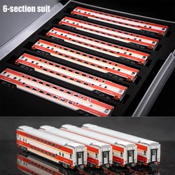 N Scale 1/160 Train Model KUNTER S25B Double-decker Passenger Car Set Product 6-section Full Row Standard Handshake Hook