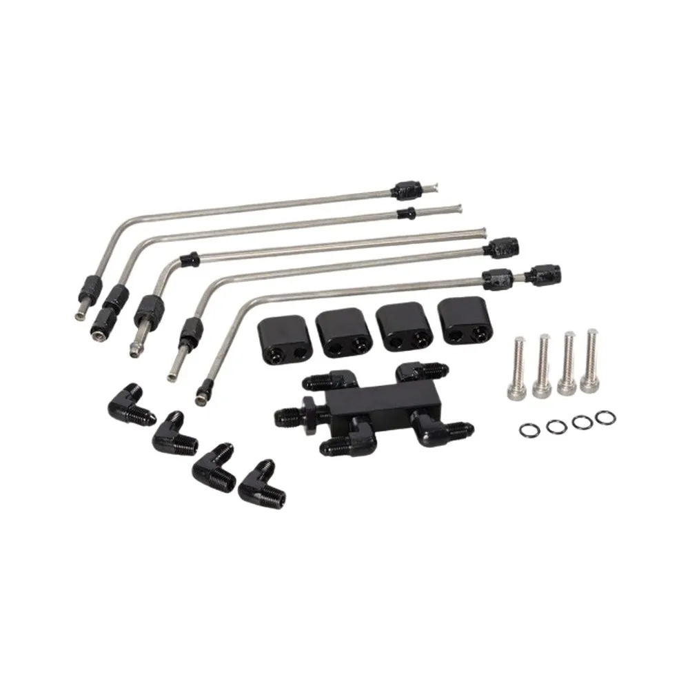 For LS1 For LS2 For LS6 Engine Steam Vent Kit Stainless AN4 Line Aluminum Fittings Coolant Manifold Pressure Release System