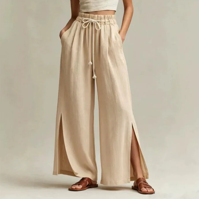 New Women’s Wide-leg Pants, Fashionable And Loose-fitting, Long Style, Bright Color, 1240; Casual, §124; Versatile, Run! And Sum
