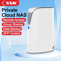 SSK Nas Storage 4TB NAS Personal Cloud Network Storage Ethernet Remote Access Smart Storage Home Office for Phone Laptop PC Case