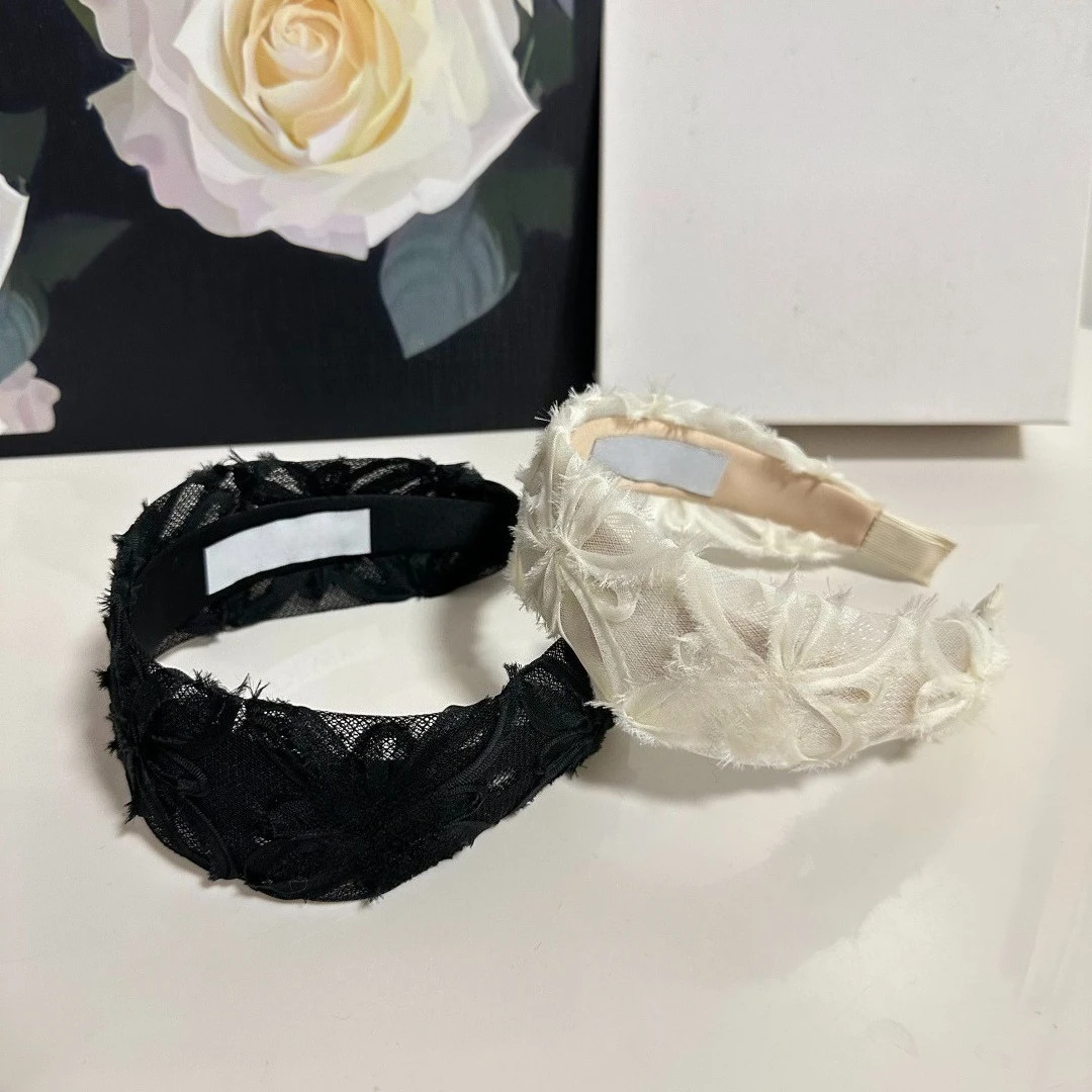 

Luxuryballet Lace Edge Headband Hairpin High Skull Headband Headdress Sweet Headband Simple Hair Accessories Female High-endgift