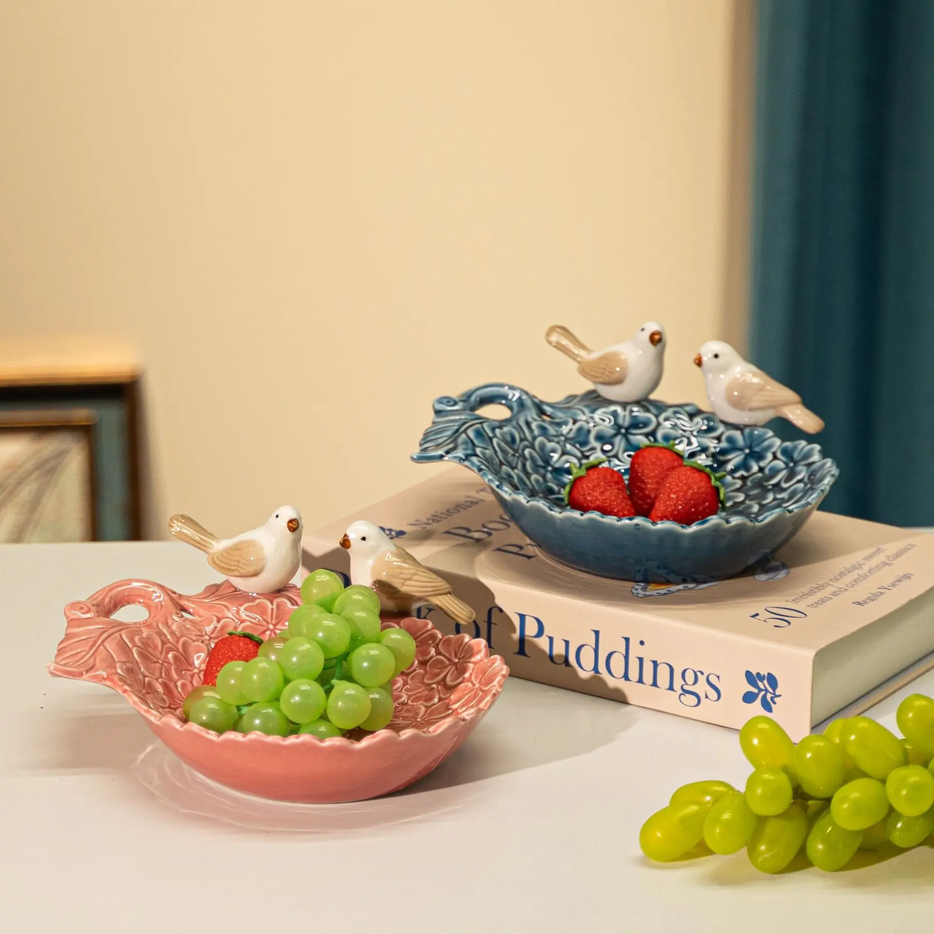 

ZML ceramic fruit plate restaurant fruit plate creative exquisite household dried fruit plate