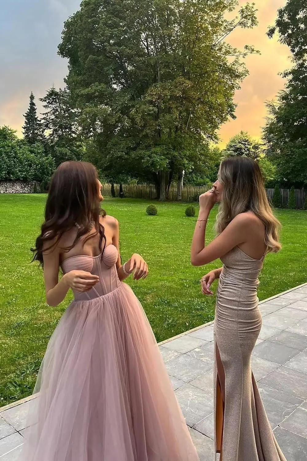 Tvuyet أنيقة تول فساتين حفلة موسيقية قصيرة للمراهقين الكرة ثوب مشد فساتين العودة للوطن طول الشاي فستان سهرة كوكتيل رسمي #5