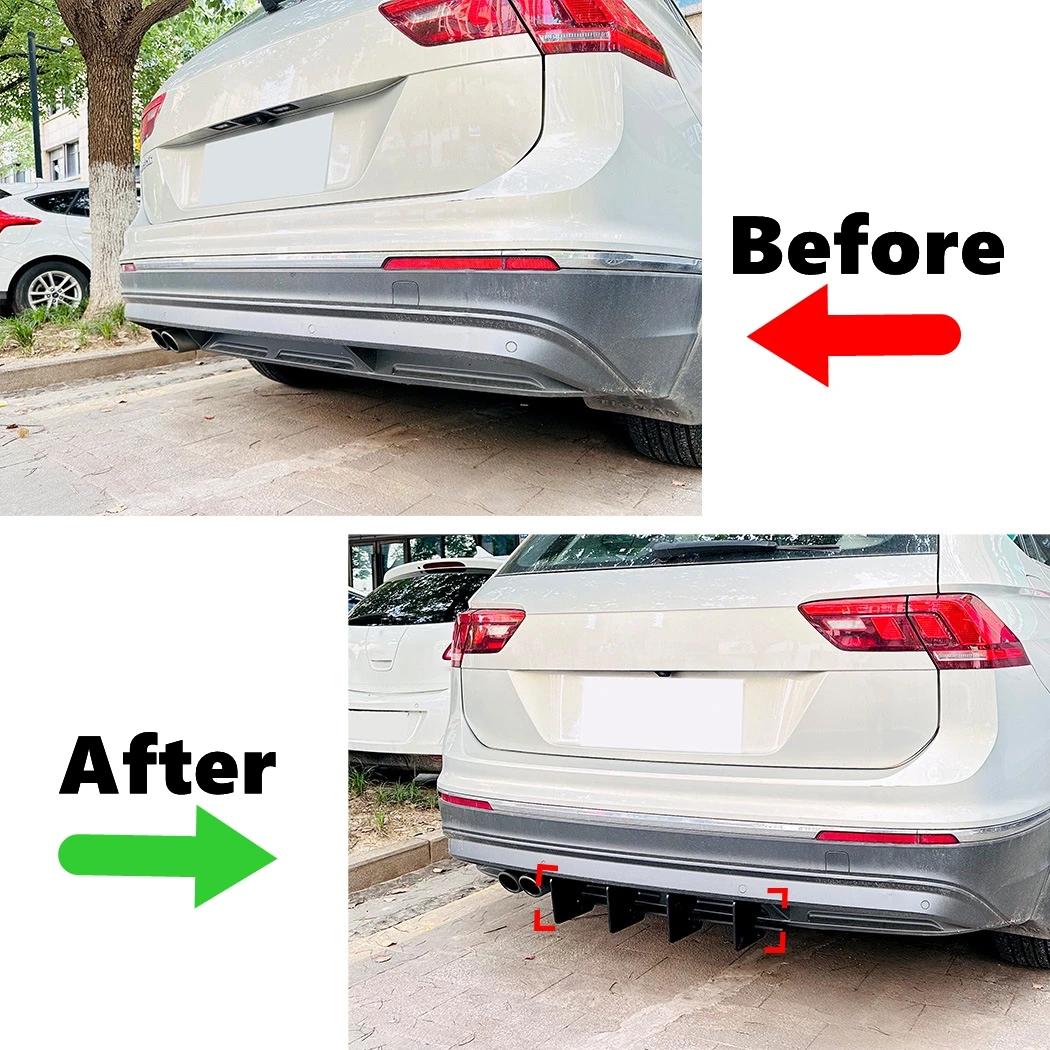 Car Rear Bumper Diffuser Lip Spoiler Splitter Trim Accessories For Volkswagen Tiguan MK2 Standard Edition 2021 2023 2023 Tuning